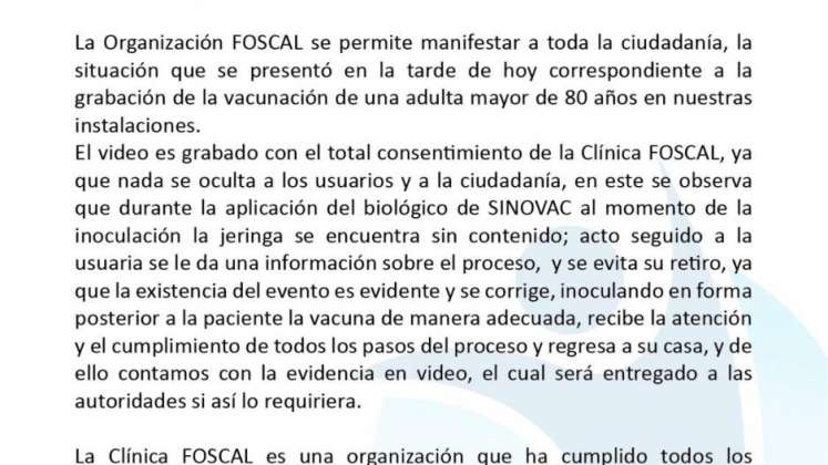 Comunicado de la Foscal