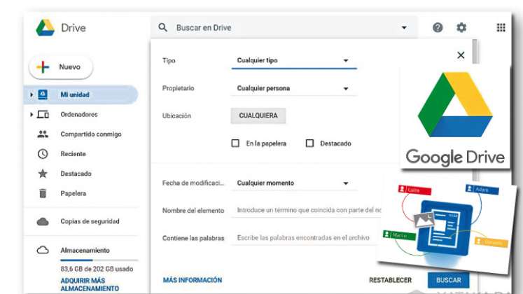 Con Google Drive se pueden crear documentos en diferentes formatos, trabajar en línea en un mismo archivo desde cualquier dispositivo accediendo a la nube a través del correo electrónico. / Foto: Internet