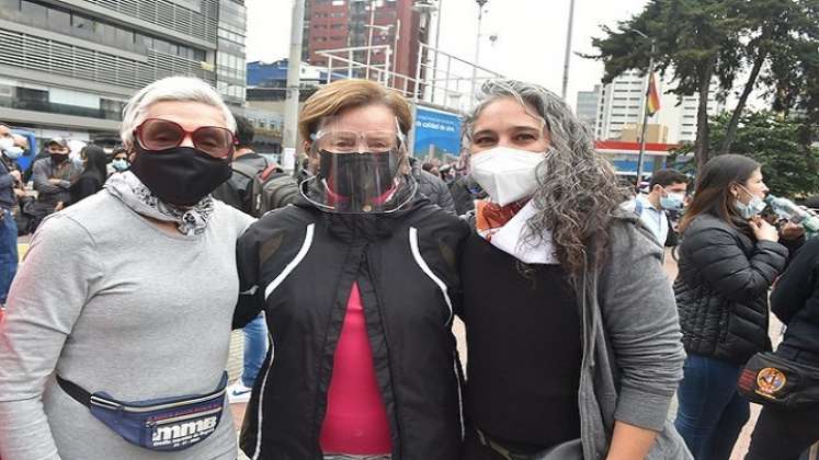 La representante a la Cámara, María José Pizarro en la marcha del miércoles./Foto: Colprensa