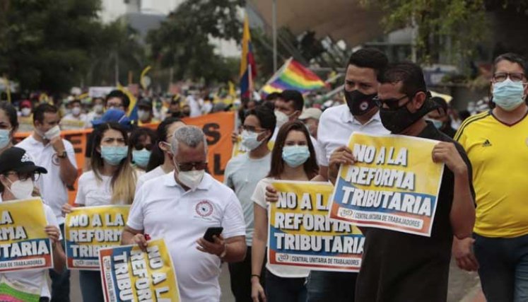 Marchas en contra de la reforma tributaria 