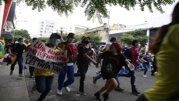 Sin violencia finalizó el paro en Cúcuta./FOTO: Juan Pablo Cohen