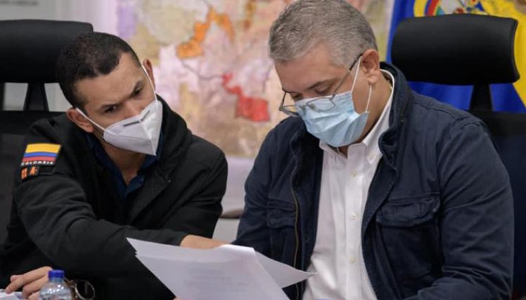 El presidente Iván Duque, quien estuvo el jueves de la semana pasada en Gramalote, dio al servicio el  Hospital San Vicente de Paúl y asumió el compromiso de entregar las 128 casas que faltan para terminar la reconstrucción del municipio. / Foto: Colprensa