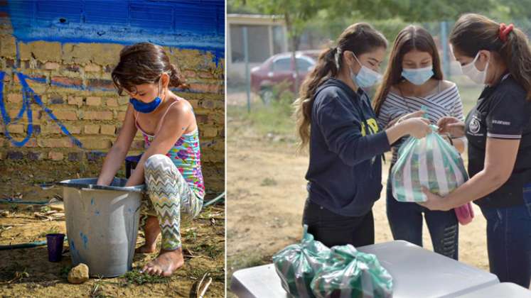 Niños y niñas aprendieron teoría a través de una aplicación práctica del arte. La alianza con patrocinadores permitió ayudar a la comunidad. / Foto: Cortesía