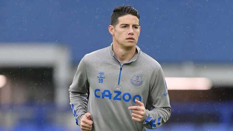 James Rodriguez, volante del Everton de la Liga Premier