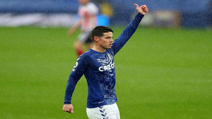 James Rodríguez, jugador del Everton.  Foto: AFP