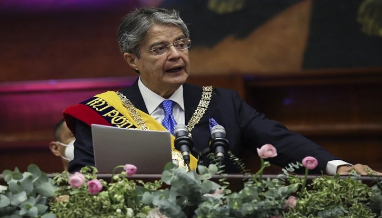 Guillermo Lasso fue investido como presidente de Ecuador por el Congreso./Foto: AFP