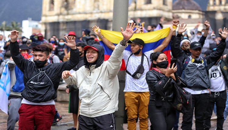 Manifestaciones contra la reforma tributaria.