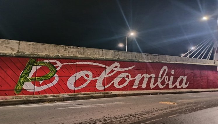 Uno de los murales se encuentra en el puente elevadizo cerca de la redoma de San Mateo, el otro en la redoma de Atalaya / Cortesía