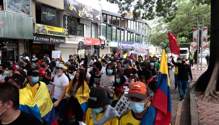 En Cúcuta, cientos de personas marcharon en las calles para rechazar nuevamente la reforma tributaria.  / Foto: Luis Alfredo Estevez
