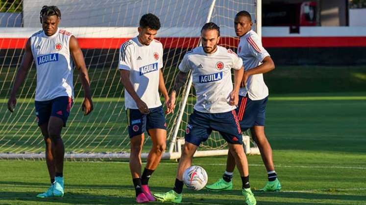 Colombia en uno de los entrenamientos en Goainias, en la Copa América.