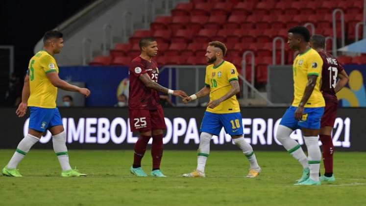 Pálido triunfo de Brasil ante una Venezuela diezmada en el debut de la Copa América./Foto: AFP