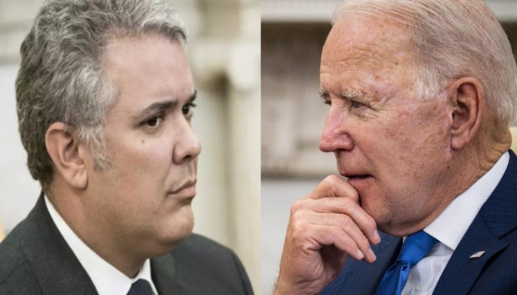 Iván Duque, presidente de Colombia y Joe Biden, presidente de Estados Unidos hablaron oficialmente./Foto: AFP