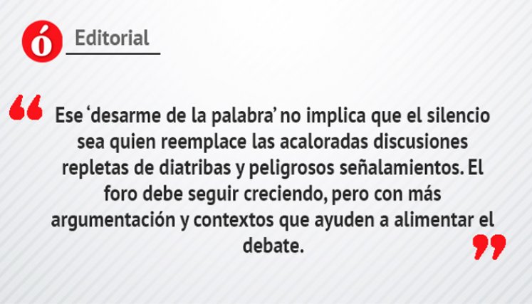 Editorial: Desarmar el lenguaje