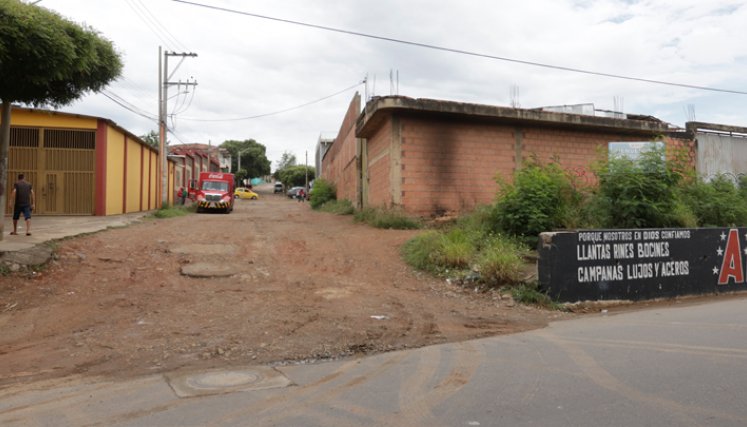 Así es la entrada al barrio Panamericano.