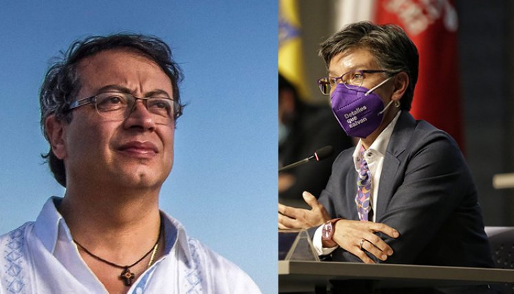 Gustavo Petro y Claudia López.