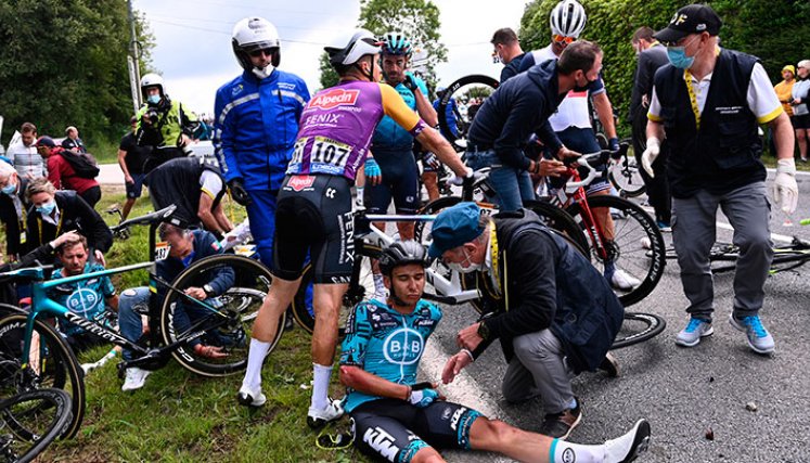 El Tour de Francia 2021 tuvo un inicio accidentado. 