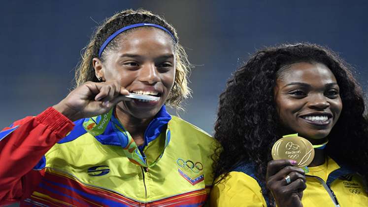 Yulimar Rojas y Caterine Ibargüen en Rio 2016.