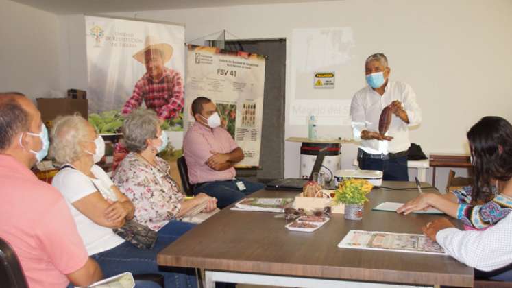 Cultivadores de cacao provenientes de Tibú, El Zulia y Arboledas hicieron parte de un taller ofrecido por la Federación Nacional de Cacaoteros, en Cúcuta, en el que fortalecieron conceptos técnicos de siembra y poda y recibieron información para mejorar la productividad del cultivo. / Foto: Cortesía