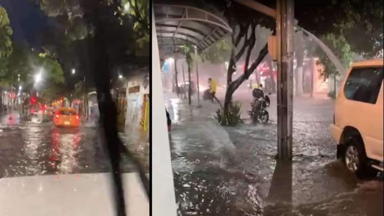 Centro inundado.