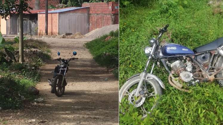 Las motocicletas fueron abandonadas en diferentes lugares.