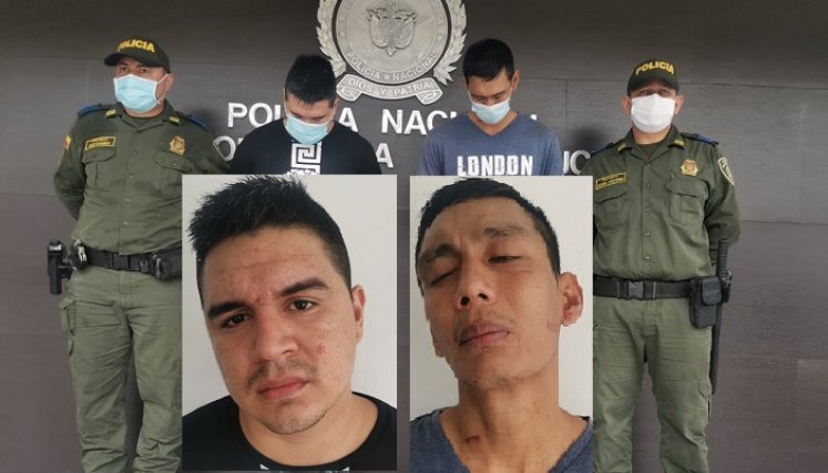 Édgar Marulanda y Saiman Choi fueron detenidos en Los Patios.