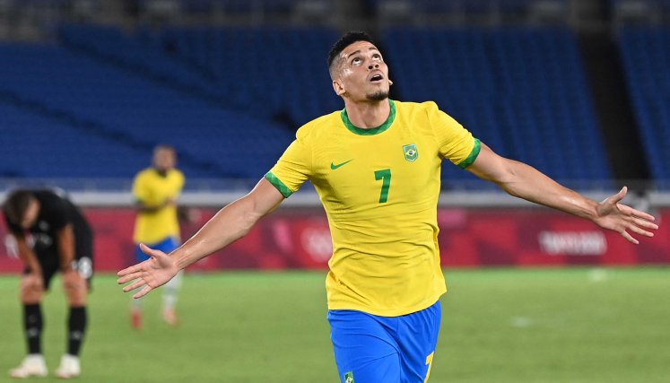 Paulinho, delantero de la selección brasileña en los Juegos de Tokio 2020