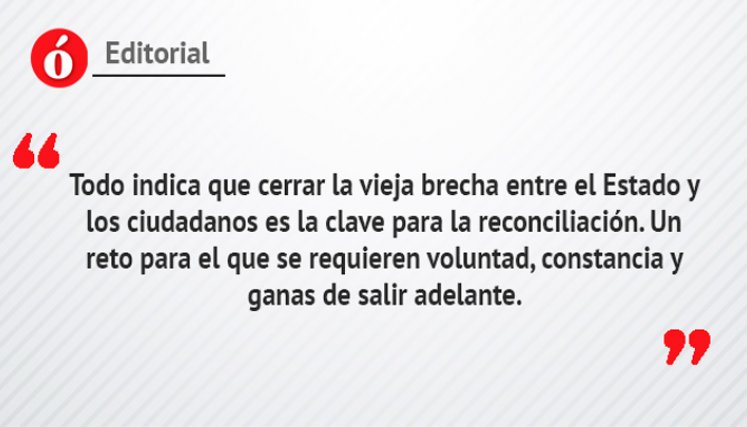 Editorial: La reconciliación sí es posible