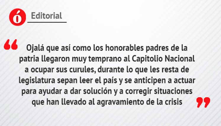 Editorial: Congreso madrugador