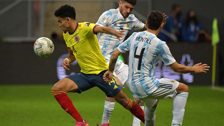 Luis Díaz, figura de Colombia en la Copa América ante Argentina. 