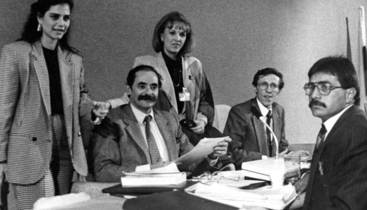 Horacio Serpa, Antonio Navarro, entre otros, le dieron vida a varios de los artículos de la nueva Constitución que rige el país. / Foto: Colprensa