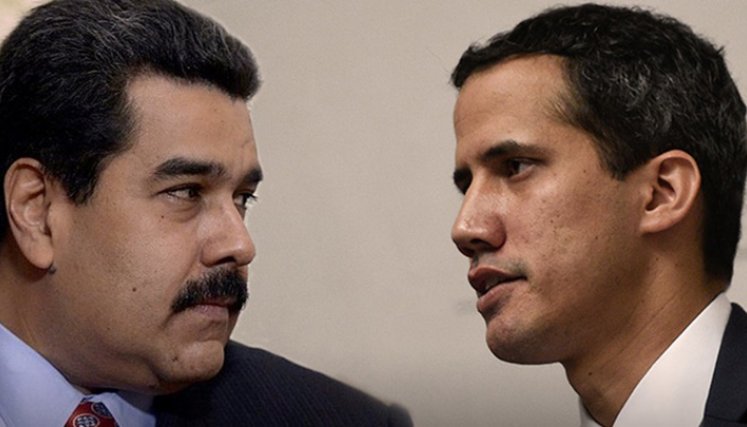 Nicolás Maduro y Juan Guaidó