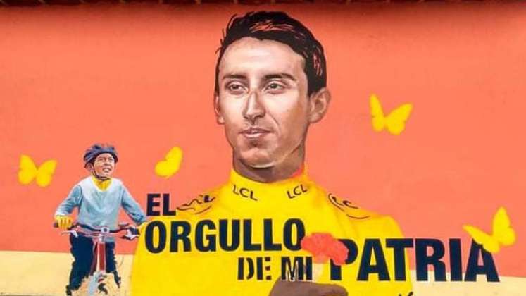 Mural de Egan Bernal.