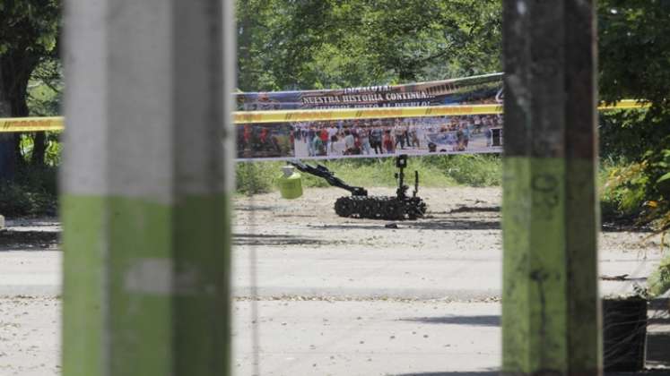 En Puerto Santander dejaron un falso cilindro bomba.