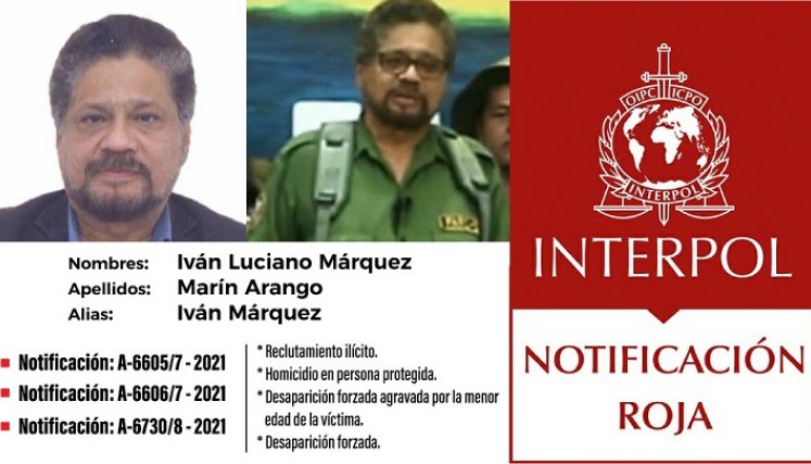 Reactivan circulares rojas de interpol contra Iván Márquez./Foto: Colprensa