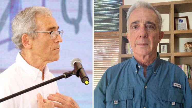 Se reúnen el expresidente Álvaro Uribe Vélez y el padre Francisco de Roux, presidente de la Comisión de la Verdad.