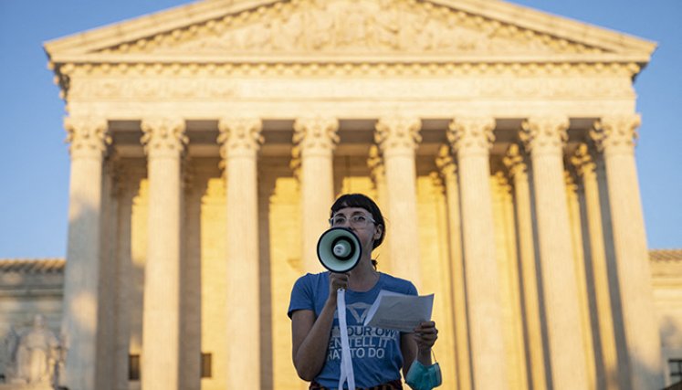 Protesta contra la nueva ley de aborto de Texas