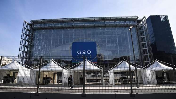 Vista general del Centro de convenciones "La Nuvola", antes de la Cumbre de Líderes Mundiales del G20. / AFP