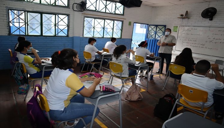 De los 69 colegios privados del departamento, 61 ya están en clases presenciales.  /Foto: Cortesía 