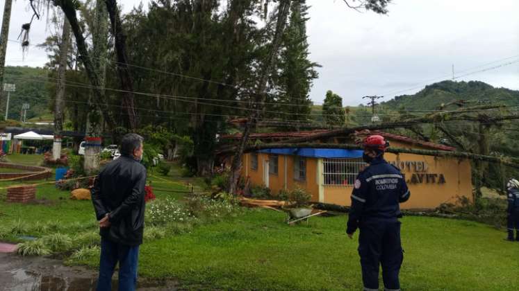 Afectaciones sobre el Hotel Islavita. Foto: Alcaldía de Chinácota