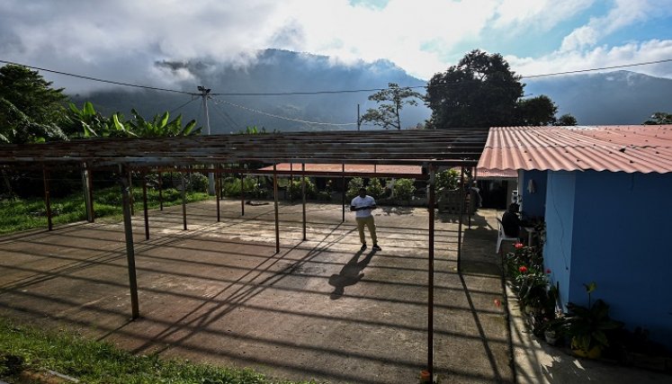 Área de Capacitación y Reincorporación Territorial de Monterredondo (ETCR) en el área rural de Miranda, departamento del Cauca. /AFP