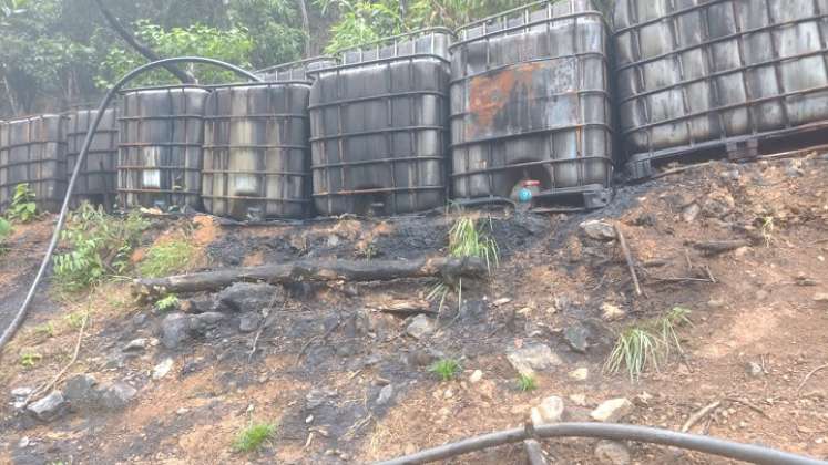 El Ejército llegó hasta la vereda San Isidro, donde estaban las estructuras.