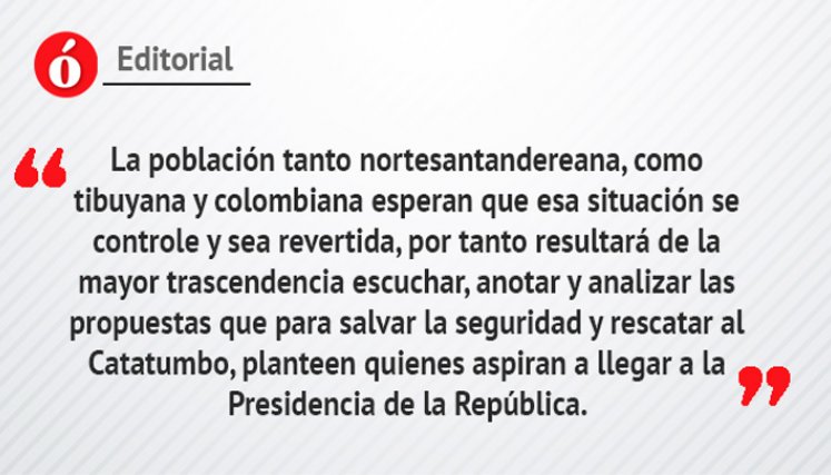 Editorial: Salvar a Tibú