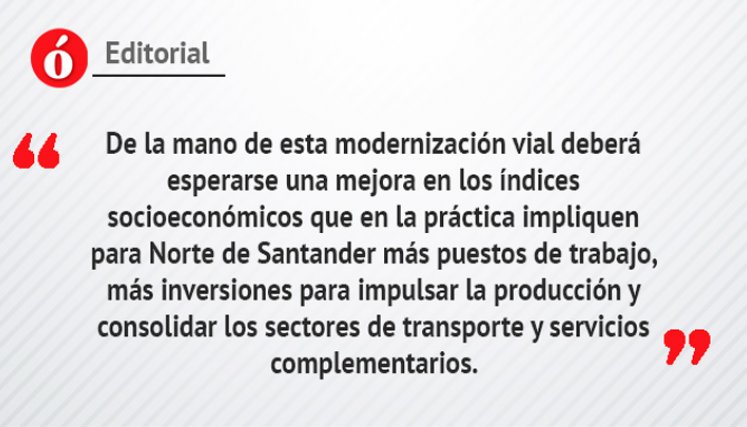 Editorial: Modernización vial