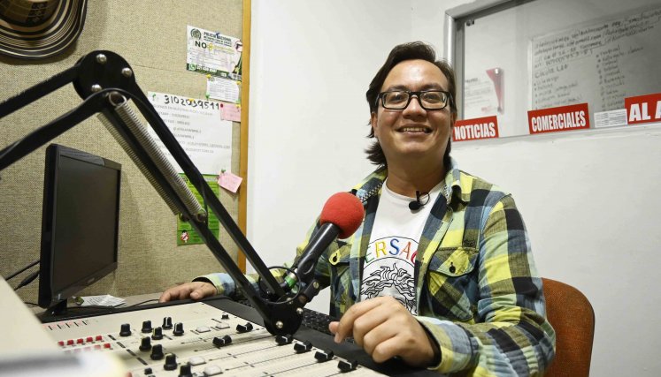 Eduardo Mantilla, director Atalaya FM. Foto: Jorge Ivan Gutierrez.