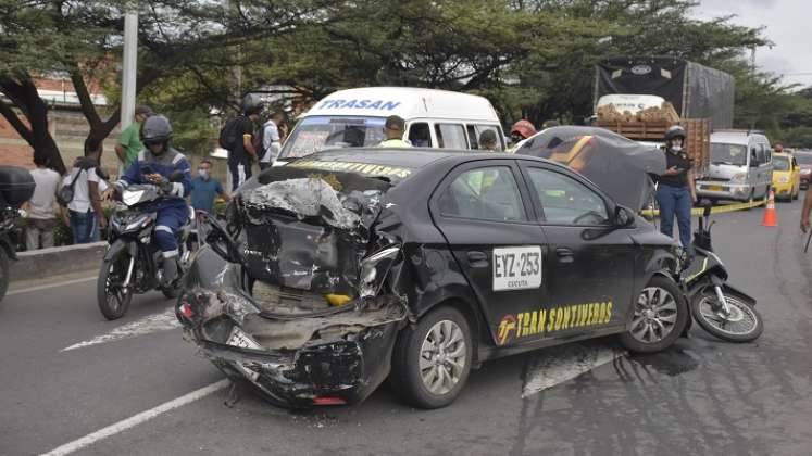 Accidente de tránsito.