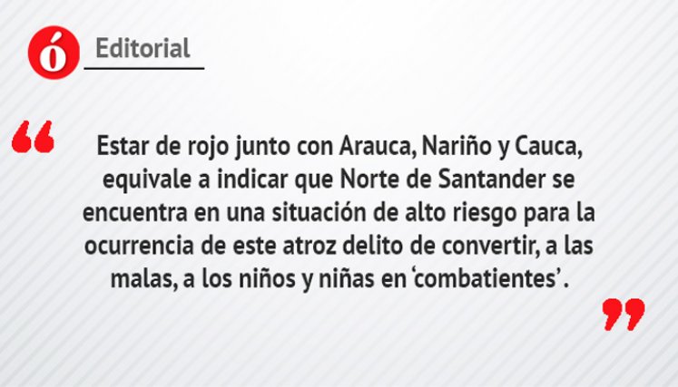 Editorial: Reclutamiento de niños
