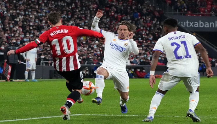 El Athletic gana 1-0 al Real Madrid y se mete en semifinales de Copa del Rey./Foto: AFP
