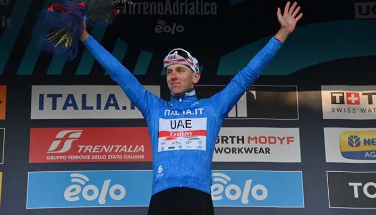 El esloveno Tadej Pogacar es el nuevo líder de la Tirreno Adriático