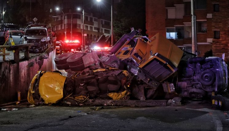 Dos muertos deja accidente de tránsito en el norte de Bogotá./Foto: Colprensa