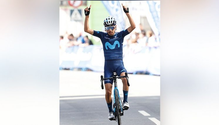 Iván Ramiro Sosa, ganador de la segunda etapa de la Vuelta a Asturias.